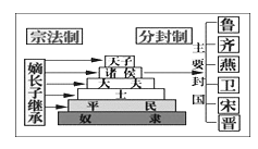 右图反映的是西周的政治制度及其关系,有关说法正确的是)